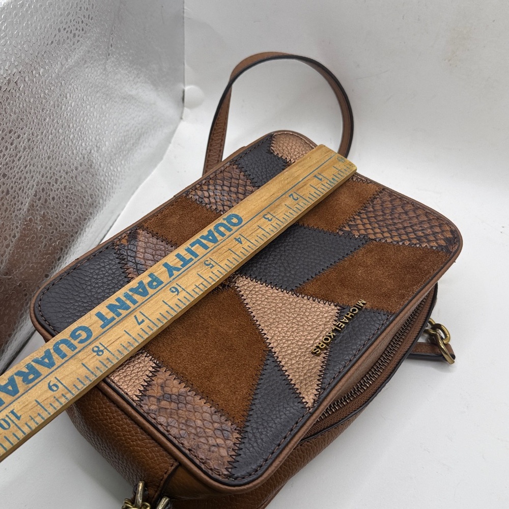 NWT Michael Michael Kors Jet Set Crossbody Purse Camera Bag Leather Patchwork - Picture 12 of 14